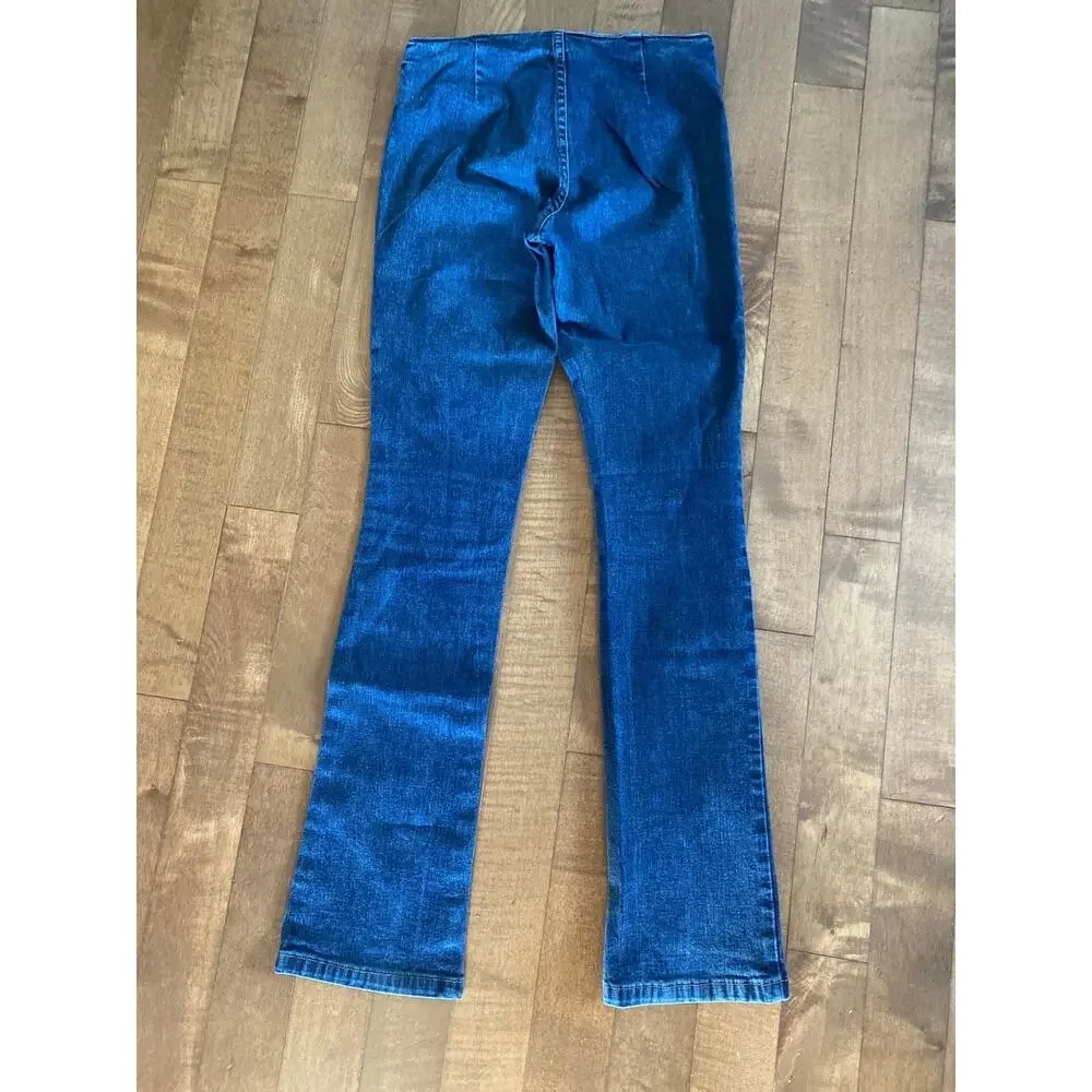 Vintage Tommy Jeans Luy Luy stretch blue high waist zip front no waist jeans XS